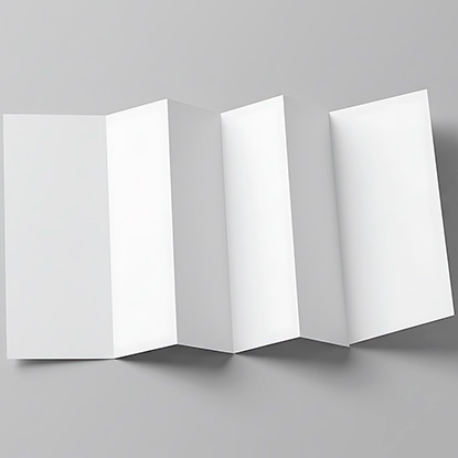 Folleto detalle de pliegue
